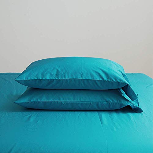 QLOA Ropa De Camajuego De Ropa De Cama De Cuatro Piezas con Entones Activos De Algodón Liso.