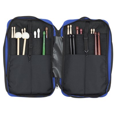 Ortola 6509-039 - Funda baqueta batería, 8 compartimentos, color negro y rojo vino
