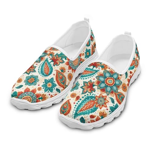 Spring Mesh Flats for Women Low Top Walking Shoes Slip On Casual Comfortable Shoes