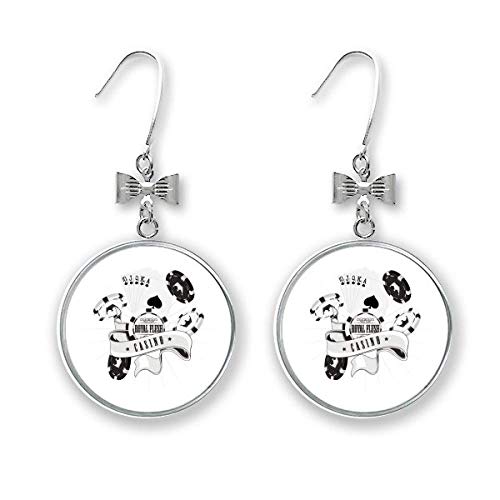 Boucles d'oreilles nœud motif cartes pour vos soirées entre amis
