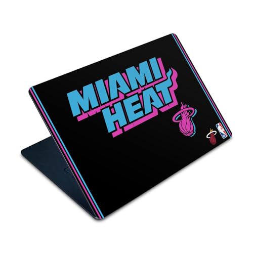 Skin MacBook Air 15 M2 NBA Miami Heat vinyle haute qualité édition Nuits Vice Noir