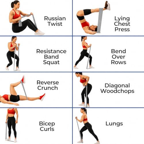 Image of Long Resistance Bands for Working Out Women, Fabric Resistance Band, Stretch Bands for Exercise Bands Resistance Bands Set for Physical Therapy, Elastic Bands for Exercise