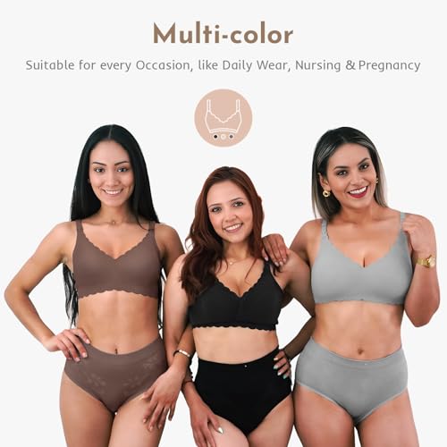 Image of Nursing Bras for Breastfeeding, Seamless Ultra Comfort Maternity Bra, Natural Shape Pregnancy Bras for Women