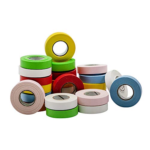 Labeling Tape, 1/2in. x 500in, Rainbow Pack, 1in. Core, 24 Rolls/Unit