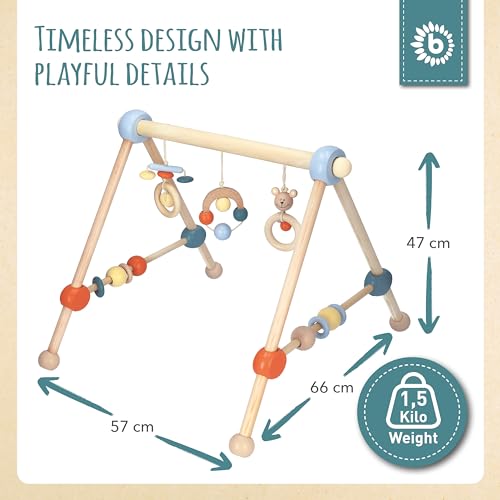 BIECO | baby gym | baby play gym | play gym | play gym for newborn baby | wooden baby toy | baby activity gym | baby play | wooden baby gym | wooden play gym | activity gym | baby floor gym - Image 4