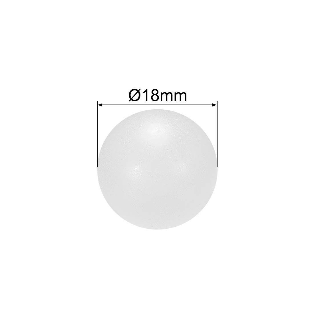 sourcing map Bolas de plástico sólido de PP de 18mm, Rodamiento de bolas de precisión 10 unidades