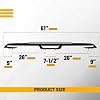 KUAFU Trunk Spoiler متوافق مع 2015-2023 Ford Mustang GT500 GT350 V6 / V8 / Shelby / GT / EcooBoost 2 Door Coupe Models، Rear Wing Gloss Black