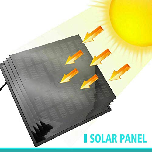 Bomba de fuente solar para baño de pájaros y estanques con kit de 5 boquillas 4