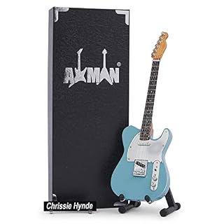 Chrissie Hynde Réplique de guitare miniature – Cadeaux musicaux – Fait à la main – Échelle 1/4 – Comprend une boîte de… - Les Beatles, Paul McCartney, John Lennon, RIngo Starr, George Harrison