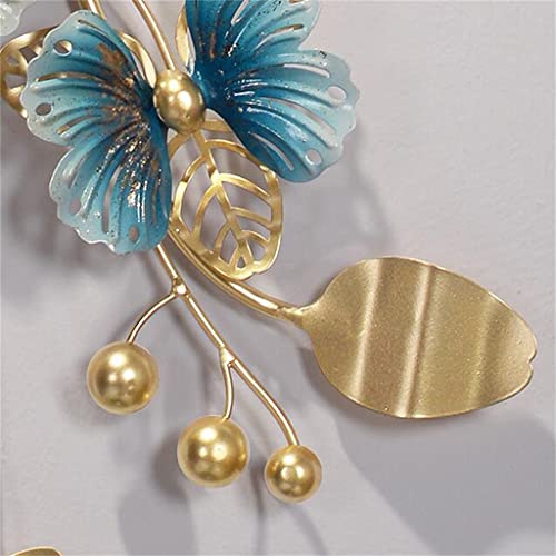 Walnuta Metal Butterfly Leaf Wall Clock Home Living Room Wall Decoration Silent Clock (Color : A, Size : 43 * 90Cm) #TOP6