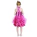 Hot Pink Tutu Dress for Girls Fuchsia Sparkly Sequin Tulle Princess Birthday Party Dresses for Little Girls Kids Fairy Sneaker Ball Gown Prom Dance Graduation Christmas Outfit 5-6T
