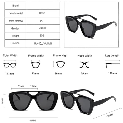 Lunettes œil de chat rétro double pont pour bloquer l'éblouissement et les UV400