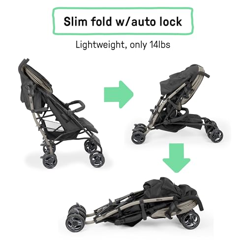 Image of Ingenuity 3Dlite Jewel Convenience Stroller - Lightweight Folding Stroller with Car Seat Compatibility, Extra-Large Canopy & Storage