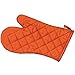 MUkitchen 100% Cotton, Terry-Lined Oven Mitt, 13-Inches, Orange
