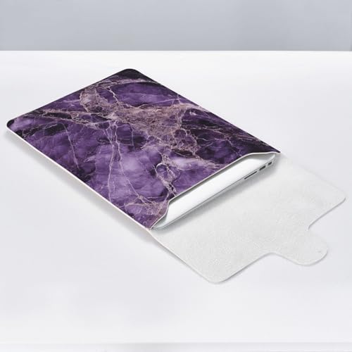 Funda para Laptop 13 pulg. Cuero Acolchada Morada miniatura 7