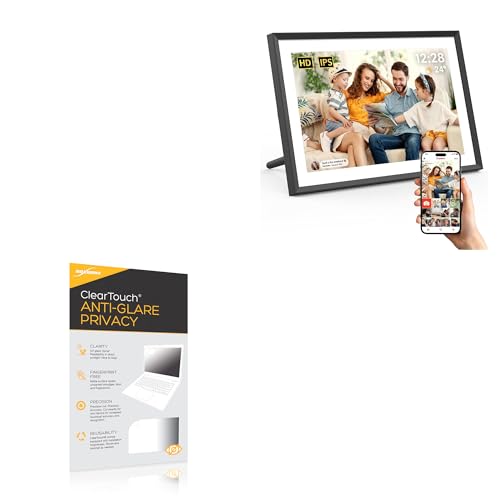 BoxWave Screen Protector Compatible with ApoloSign Digital Picture Frame 10.1 in - ClearTouch Anti-Glare Privacy (2-Pack), Privacy Screen Protector Flexible Film Anti-Glare