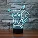 Produktbild 3D Illusion LED Night Light,7 Colors Gradual Changing Touch Switch USB Table Lamp for Holiday Gifts or Home Decorations (Pokemon Pikachu)