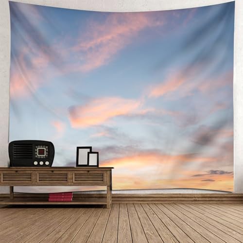 Tapisserie paysage coucher de soleil 150x130cm tenture murale ciel moderne chambre