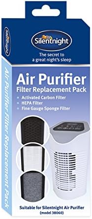 Silentnight 38063 Replacement Filter / 3 Stage Air Purifying Filter / Easy to Replace / Removes Household Air Pollutants,package may vary