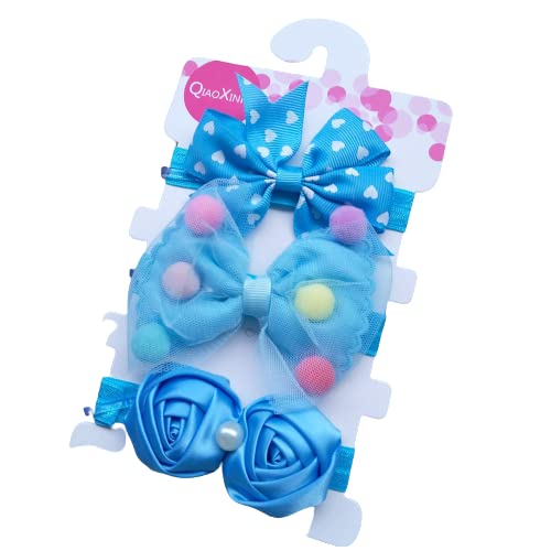 SYGA 3 Pcs Baby Girl Headband Strechable Bow Crown Flower Soft Hairband Suitable For 0-3 Years (Color 14)-image-12