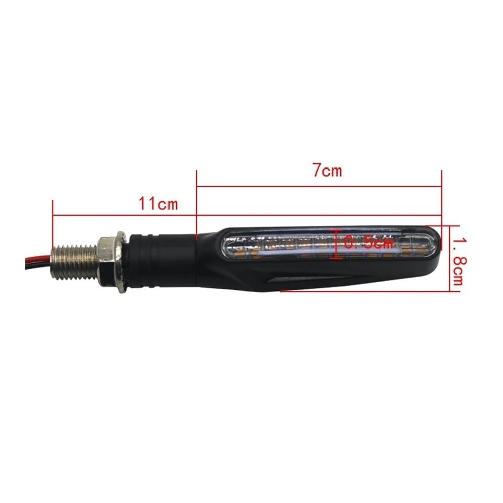Genérico Intermitentes delanteros de motocicleta 1/2 para Uds para giro Universal de motocicleta para luz de señal 12v siempre brillante ámbar luces traseras intermitentes accesorios de lámpara(1pcs)