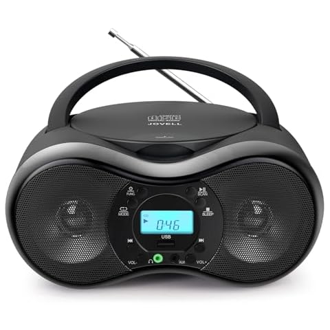 JOVELL Portable CD Radio Boombox with Bluetooth Cover