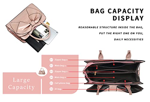Image of JHVYF Women Tote bag Satchel Purses and Handbags for Women Shoulder Bags Bow Purse
