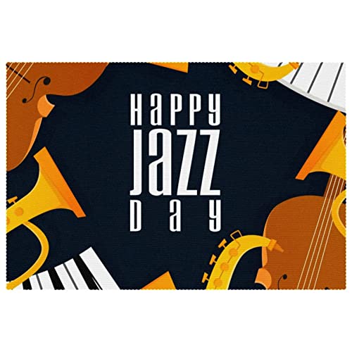 Sets de table Jazz Day lot de 6 lavables pour repas conviviaux - 2