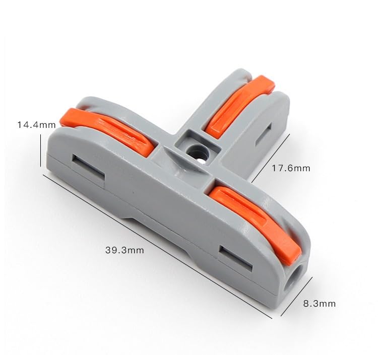 Image of XELYTON Wire Clip Connector, Universal Connection Terminals, Circuit Inline Splices Electric Connectors, Quick Connect & Freely Assemble Electrical Splicing Kit for Compact (T Type 3 Way, 5)