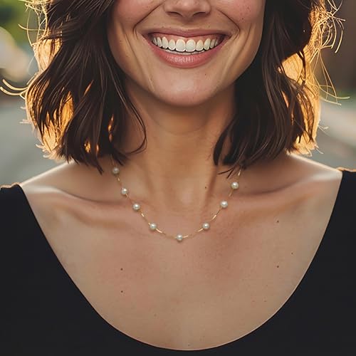 Ross-Simons 6-6.5mm Cultured Pearl Station Necklace2