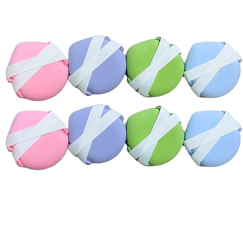 8 Pack Teardrop Makeup Puff, Blending Beauty Sponge for Liquid & Powder Foundation, Cream, Concealer - Soft Latex-Free Cosmetic Sponge Applicator for Flawless Face Makeup, Wet or Dry Use