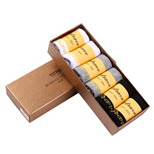 OYHN Silberionen antibakterielle und Deodorant Socken eine Schachtel mit sechs Paar Mode Socken für Männer und Frauen Baumwollsocken Cover