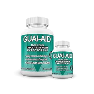 600mg Ultra-Pure Guaifenesin Veg. Capsules (Include 100 Size Bottle) Mucus Relief