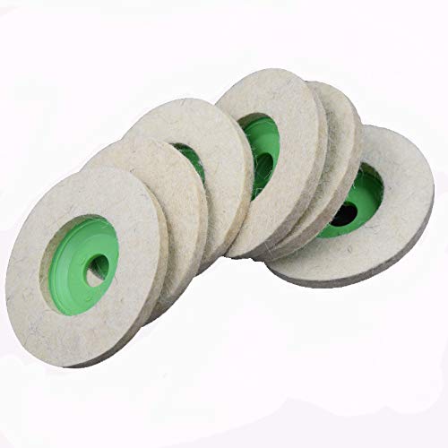 10Pcs 100Mm 4" Wool Buffing Polish Polisher Polishing Wheel Pad Buffer Disc Bore Dia 16Mm #TOP4