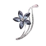 💜Mit Blumen- und Blatt-Design mit eingelegten Strasssteinen, Glitzer und stilvoll.
