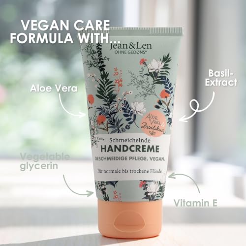 Handcreme Jean & Len mit Aloe Vera und Basilikum für intensive Pflege