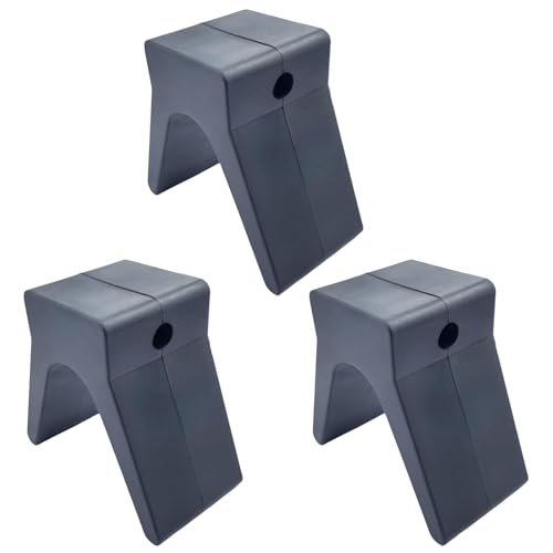 JTEYINH 3 Pack 2" x 4" V-Span Boat Trailer Bow Stop,(Rubbe) 1/2" Mounting Hole
