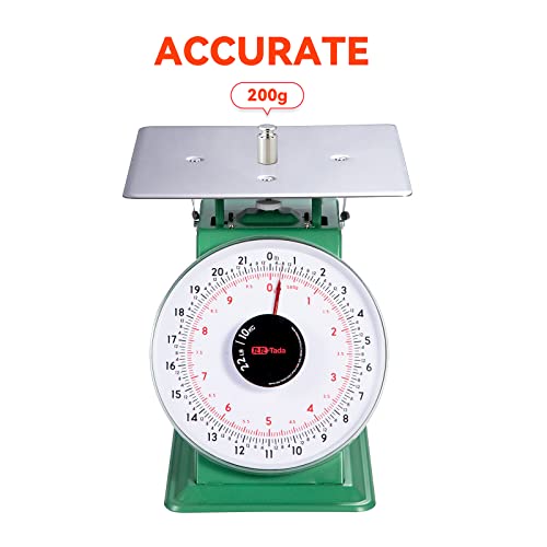 Tada 22-Lbs Heavy Duty Portion-Control Mechanical Kitchen And Food Scale Industrial Dial Scale With Stainless Steel Platform #TOP2
