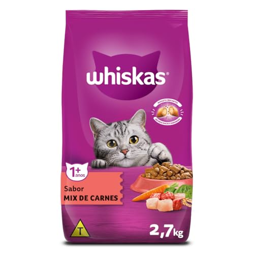 whiskas Ração Whiskas Para Gatos Adultos Castrados Sabor Carne - 10 1Kg