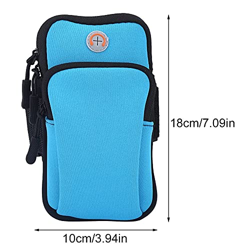 Outdoor Sport Running Jogging Oefening Gym Arm Pols Pouch Armband Telefoon Case Bag Blauw. - Image 7