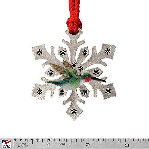 Creative Pewter Designs Hummingbird Christmas Bird Ornaments,Hand Painted BP104SF, Topper, Decorative Birds, Made in America image 2