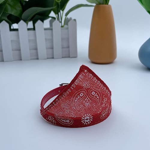 Newtensina Mode Hundebandana Halsband HundeHalsband Junge Mittel Bandana Hündchen Bandana mit Halsband für Hunde - Red - S