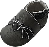 Nuestros zapatos de bebé están hechos de cuero suave genuino, zapatos del resbalón con el tobillo elástico, perfecto para los caminantes.