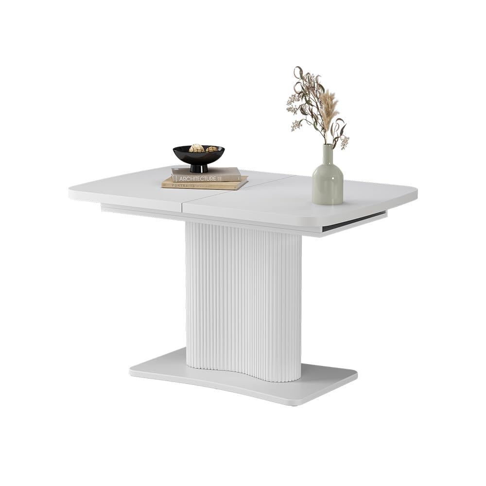 Vicco Esstisch Fenaro, Weiß, 120-160 x 80 cm
