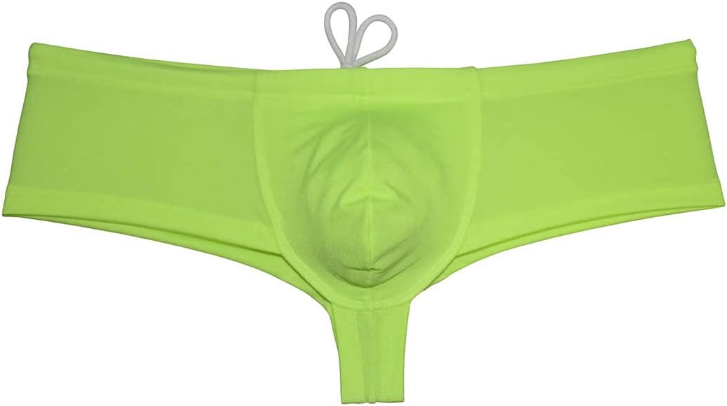 Men's Brazilian Bikini Thong Swimwear Drawstring Swimsuit Shiny Cheeky Swim Boxer Briefs Trunks - Image 5