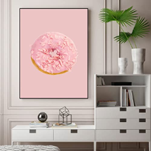 Décoration de grand mur vide grâce à un diptyque de toile moderne rose