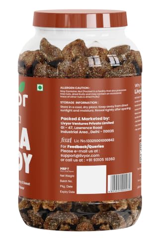 Image of Livyor Dried Chatpata Amla Candy for eating - 1kg | Dried and Spicy | Indian Dry Gooseberry Avla | Mouth freshner | No preservatives | | Amla Candy Chatpata | Pack of 1