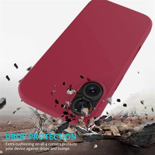 Image of ArmourPro Silicone Back Case for iPhone 16, Soft-Touch Case | Wine