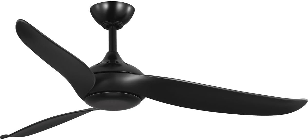 Progress Lighting Conte Collection 52-in Three-Blade Matte Black Contemporary Ceiling Fan with Matte Black Blades