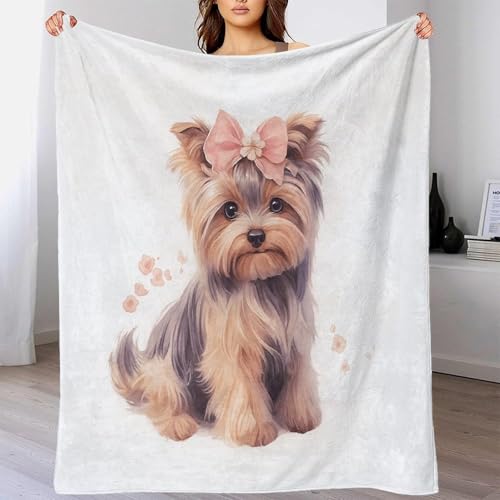 Couverture moelleuse Yorkshire Terrier le cadeau tendre pour réchauffer les cœurs